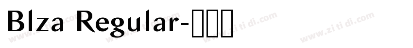Blza Regular字体转换
